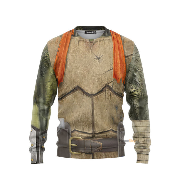 3D Michelangelo TMNT Mike Mikey Orange Custom Cosplay Costume Sweatshirt QT210047Hf