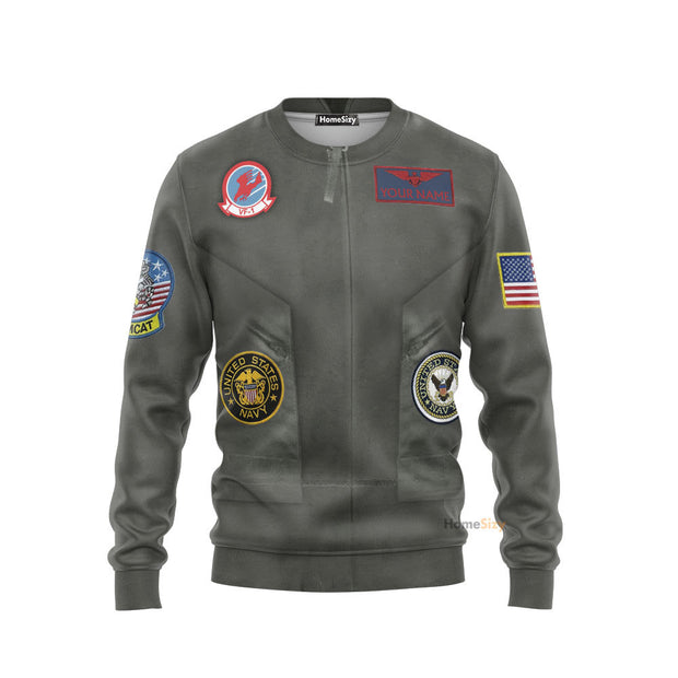 Top Gun Pete Maverick Mitchell Custom Cosplay Costume Sweatshirt QT205072Hf