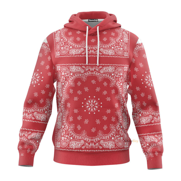 3D Snoop Red Bandana Custom Hoodie QT307225