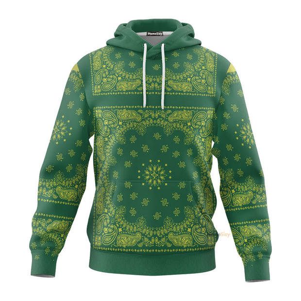 3D Snoop Green Bandana Custom Hoodie QT307224