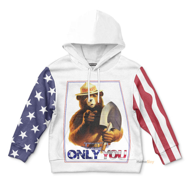 Smokey Bear Custom Kid Hoodie QT307136