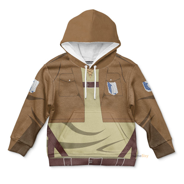 Kids Attack on Titan Hoodies Streetwear Autumn Winter Coat Survey Corps Cosplay Pullover Hoodie Sweatshirt QT308798