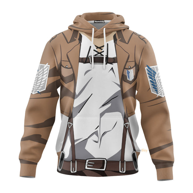 3D Attack On Titan Eren Yeager Custom Cosplay Costume Hoodie QT308904