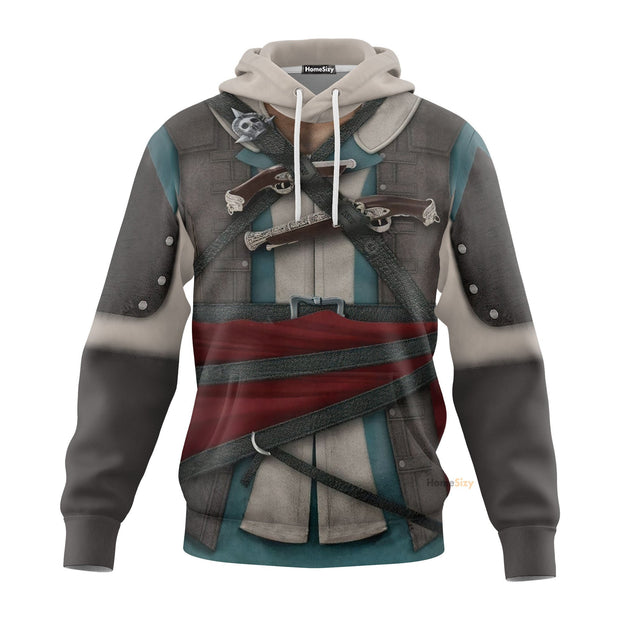 3D Assassin's Creed IV 4 ZKack Flag Edward Kenway Custom Cosplay Costume Hoodie QT212321Hf