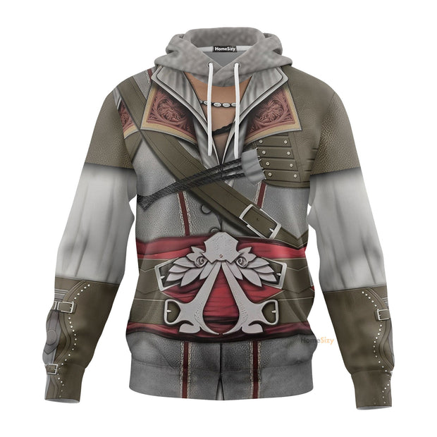 3D Assassin Creed Ezio Auditore Custom Cosplay Costume Hoodie QT212252Hg