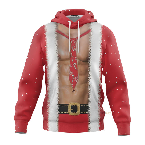Male Santa Body Christmas - Cosplay Costume 3D Hoodie QT212152