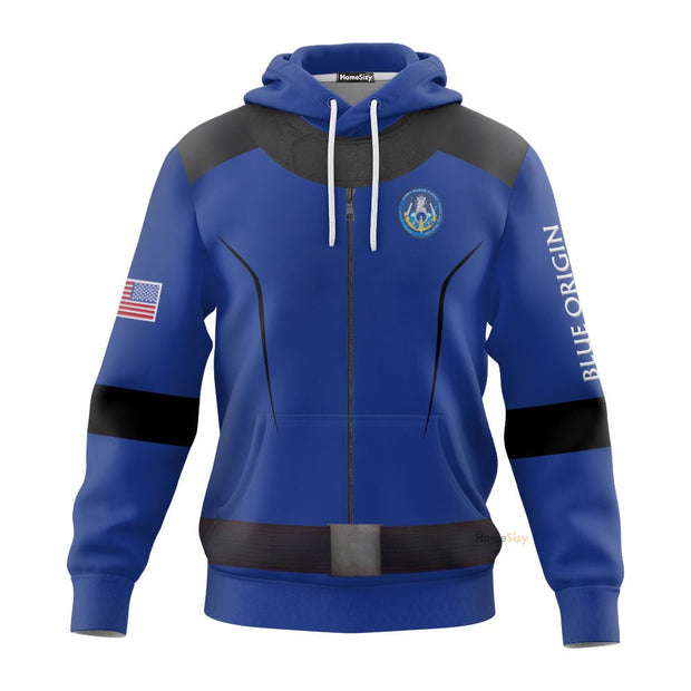 Custom Name Amazon Blue Origin Space Suit - Personalized 3D Hoodie QT210494