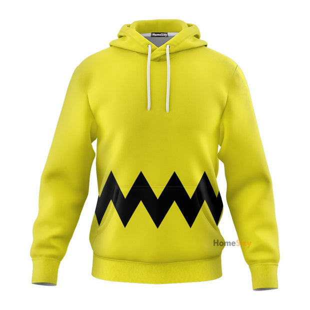 3D PEANUTS Charlie Brown Custom Cosplay Costume Hoodie Tshirt QT208160Hg