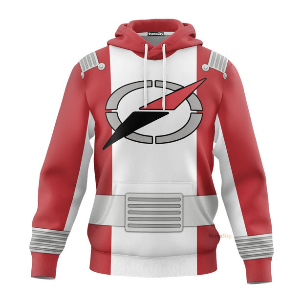 3D Power Rangers Operation Overdrive Red Ranger - Cosplay Costume Hoodie QT309012
