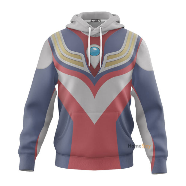 3D Ultraman Tiga Custom Cosplay Costume Hoodie Tshirt QT302488Hc