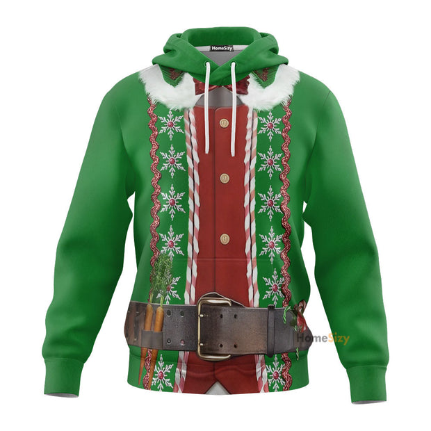 3D Christmas Elf Custom Cosplay Costume Hoodie QT211379Hf