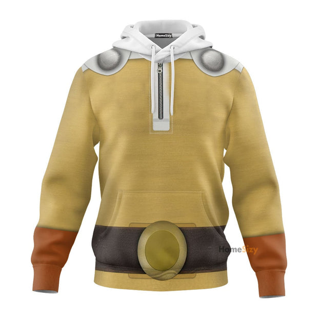 3D Saitama OnePunchMan Custom Cosplay Costume Hoodie QT210483Hf
