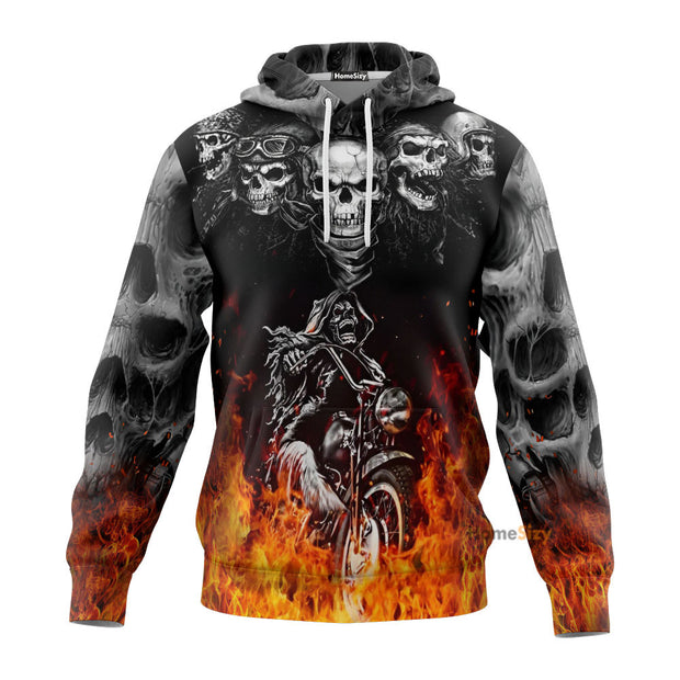 Five Ghost Riders Skull 3D Printed Hoodie QT303263Hf