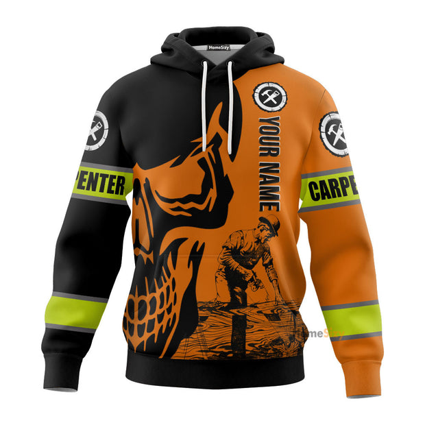 Personalized Custom Name Carpenter All over Hoodie 3d Orange Ver1 QT206099Tf