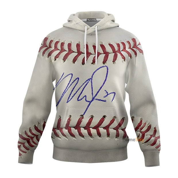 Mike Trout Signed Custom Cosplay Costume Baseball Tshirt Sweatshirt Shorts Hoodie QT210422Hg