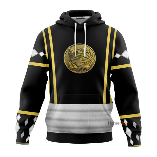 Black Ninja Mighty Morphin Power Rangers - Cosplay Costume 3D Hoodie QT212415