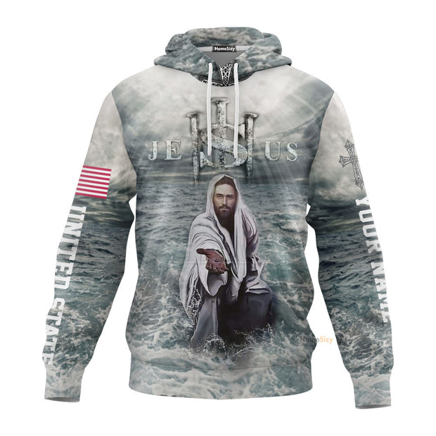 Personalized Custom Name Be Still And Know That I Am God Jesus Hoodie PNF111004Hg