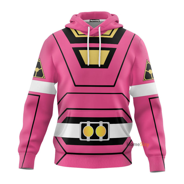 3D Power Rangers TurZK Pink Ranger Custom Cosplay Costume Hoodie QT207274Hg