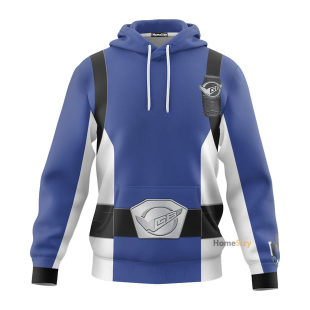 3D Power Rangers Beast Morphers Blue Custom Cosplay Costume Hoodie QT211672Hf