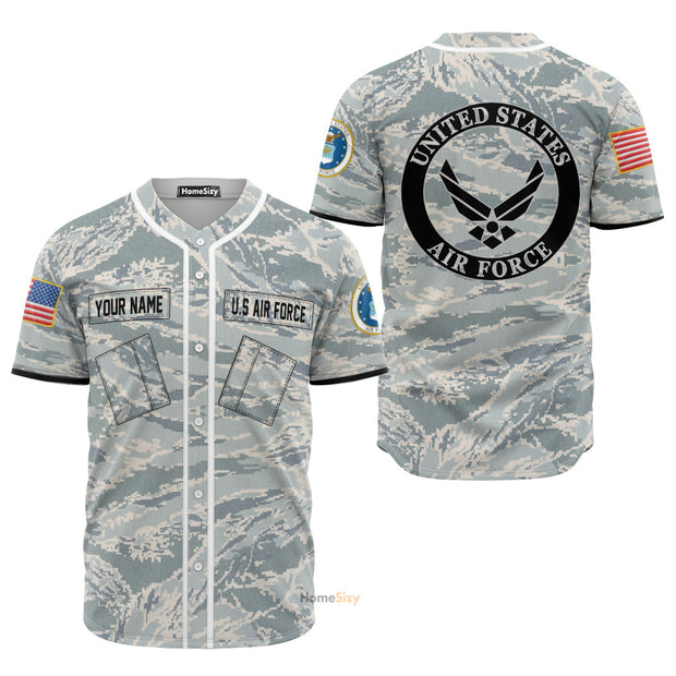 Custom Name USAF The United States Air Force - Personalized Baseball Jersey