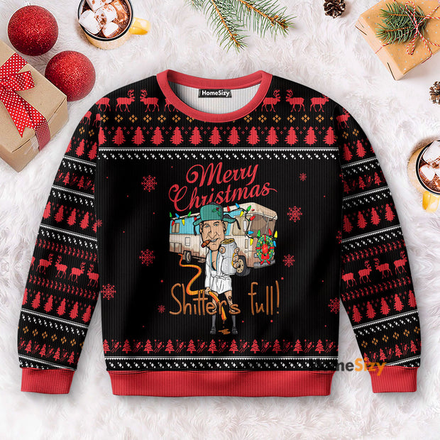 Merry Sh*tter's Full - Chirstmas Gift For Adults - 3D Ugly Christmas Sweater QT309217