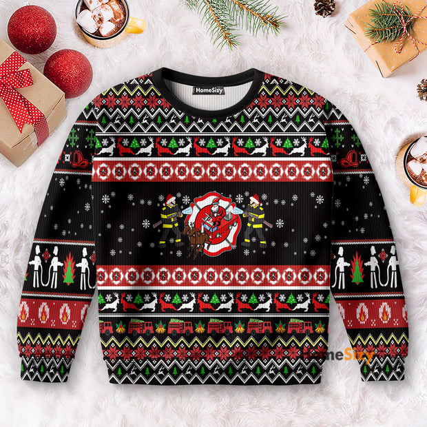 Firefighter - Christmas Gift For Adults - 3D Ugly Christmas Sweater QT309225