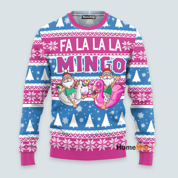 Funny Santa Falamingo - Christmas Gift For Adults - 3D Ugly Christmas Sweater QT309232