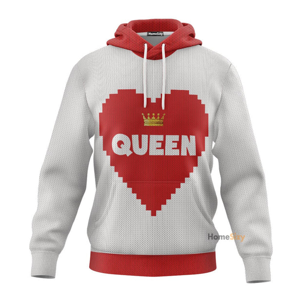 3D Love Queen Tshirt Hoodie QT212048Hf