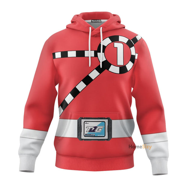 3D Ressha Sentai Toqger ToQ 1gou Red Custom Cosplay Costume Hoodie QT303362Hg