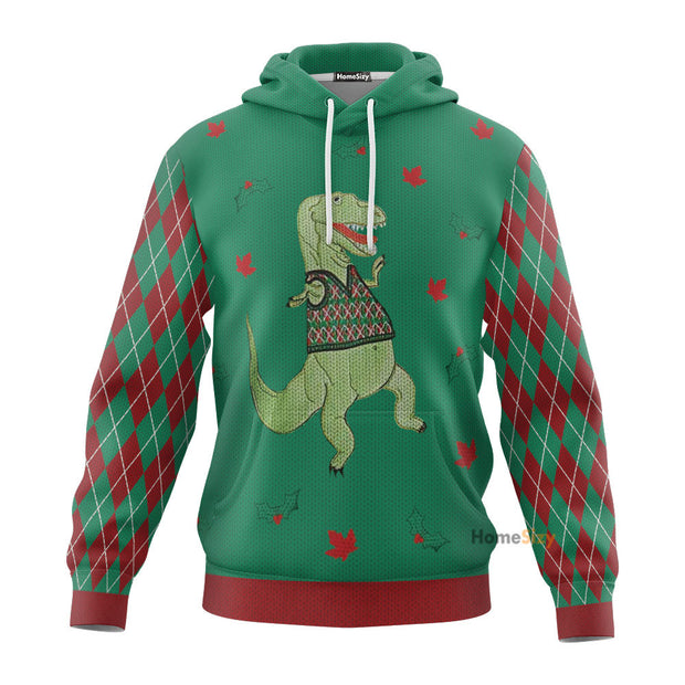 3D Dinosaur Ugly Sweater Custom Tshirt Hoodie QT207071Hc
