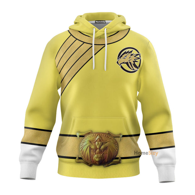 3D Yellow Wild Force Ranger Custom Cosplay Costume Tshirt Hoodie QT210310Hg