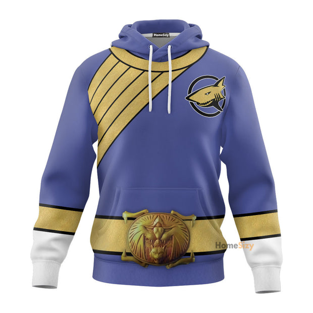 3D Blue Wild Force Ranger Custom Cosplay Costume Tshirt Hoodie QT210354Hf