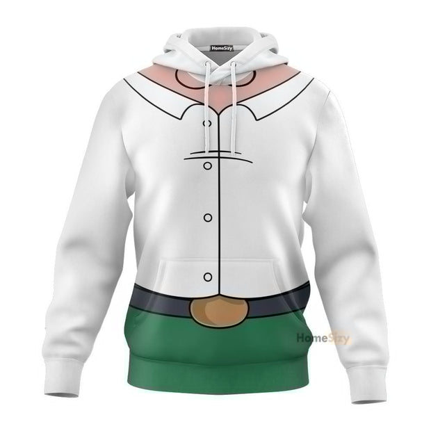 Family Guy Peter Custom Cosplay Costume Tshirt Zip Hoodie Sweatshirt QT209212Tf