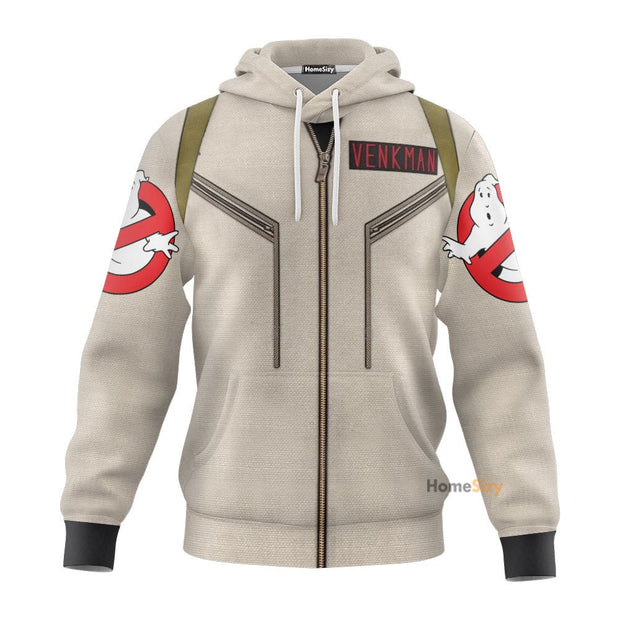 Ghostbusters venkman hero Custom Cosplay Costume Tshirt Zip Hoodie Sweatshirt QT208553Hc