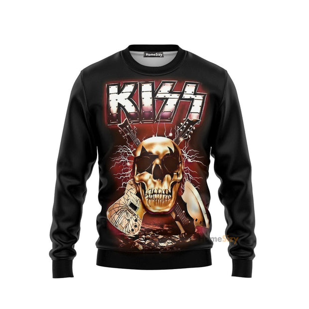 Kiss Rock N Roll - 3D Sweatshirt - Ugly Sweater QT309288