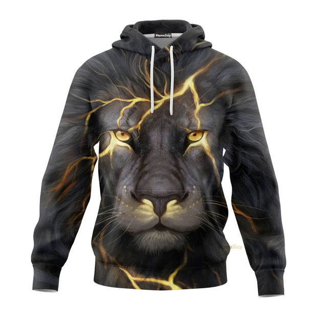 Lion Black And Golden - 3D Tshirt