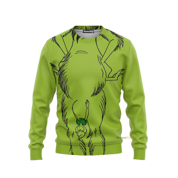 3D The Grinch - Cosplay Costume Sweatshirt Ugly Sweater QT309388