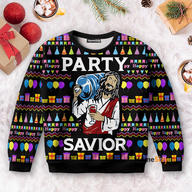Jesus's Party Christmas - Christmas Gift For Adults - 3D Ugly Christmas Sweater QT5111904
