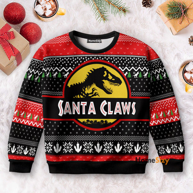 T-Rex Santa Claws - Christmas Gift For Adults - 3D Ugly Christmas Sweater QT5111601