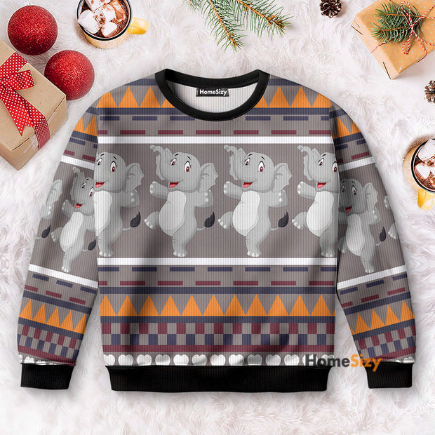 Elephant Dancing - Christmas Gift For Animal Lovers - 3D Ugly Christmas Sweater PN112700