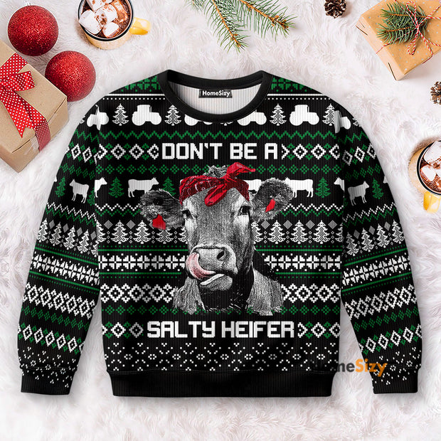 Cow Heifer - Christmas Gift For Adults - 3D Ugly Christmas Sweater PN112768