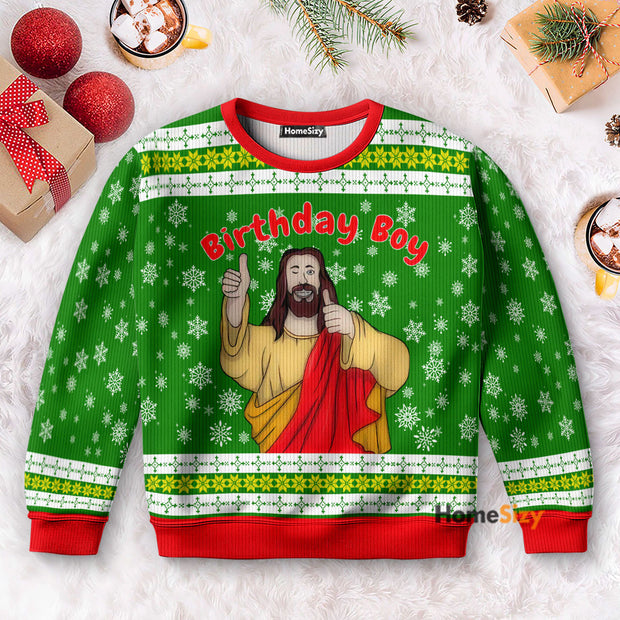 Birthday Boy Jesus - Christmas Gift For Adults - 3D Ugly Christmas Sweater QT5113001