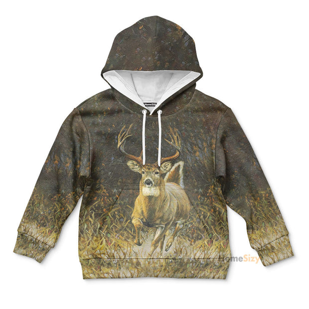 Whitetail Deer - Gift For Animal Lovers - 3D Kid Hoodie QT309539