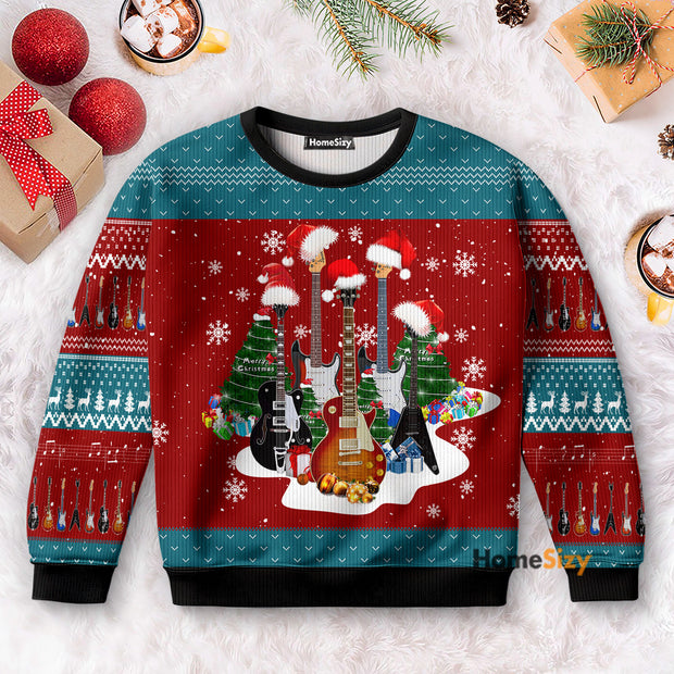 Guitar Christmas Tree - Christmas Gift For Music Lovers - 3D Ugly Christmas Sweater PN112836