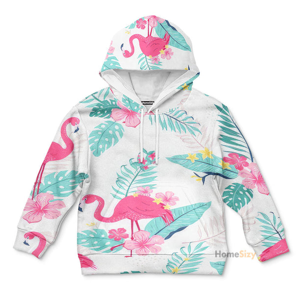 Flamingo Pink - 3D Kid Hoodie QT309678