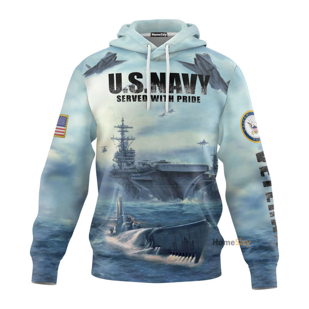 US Navy Served With Pride Veteran - 3D Hoodie QT309730