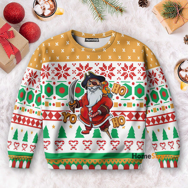 Yo Ho Ho Pirate Santa - Christmas Gift For Adults - 3D Ugly Christmas Sweater QT6042801