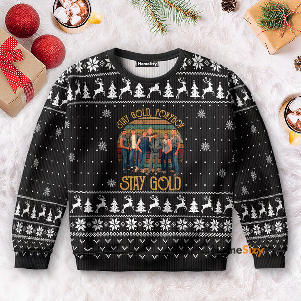 Stay Gold Ponyboy Christmas Style - 3D Ugly Christmas Sweater QT309858