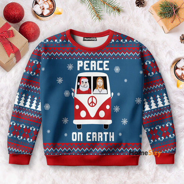 Peace On Earth - Christmas Gift For Adults - 3D Ugly Christmas Sweater QT312023