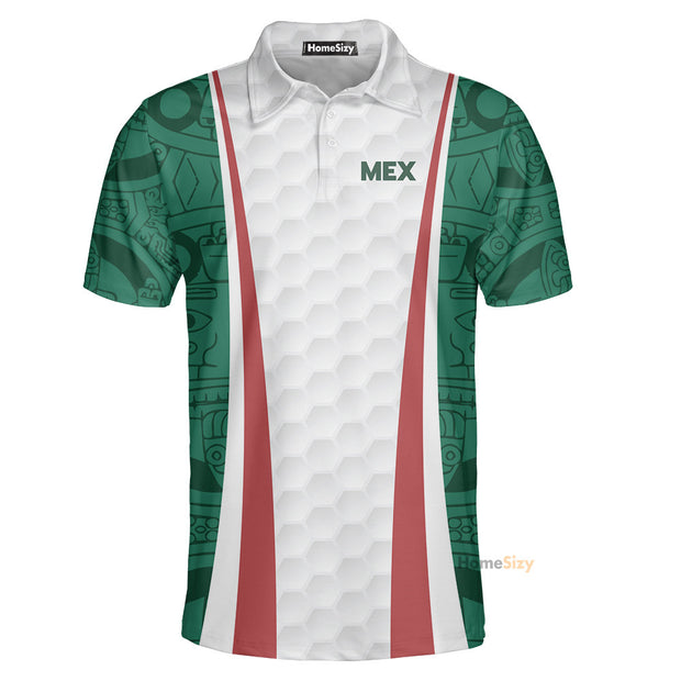 Golf Mexico Retro - Best Shirt Design For Golf Lovers - Polo QT312045